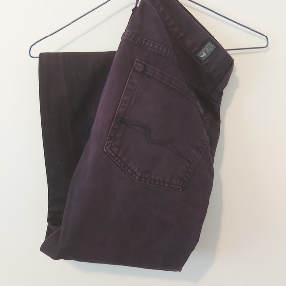 7 FOR ALL MANKIND |  Women's Slimmy Jeans Purple Black Size 33 - Picture 3 of 15